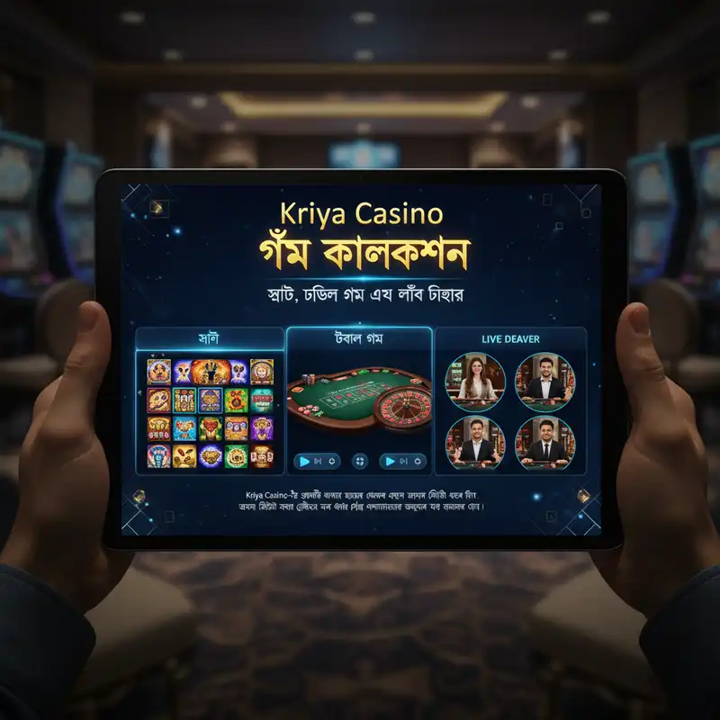 Kriya Casino গেম কালেকশন ব্যানার